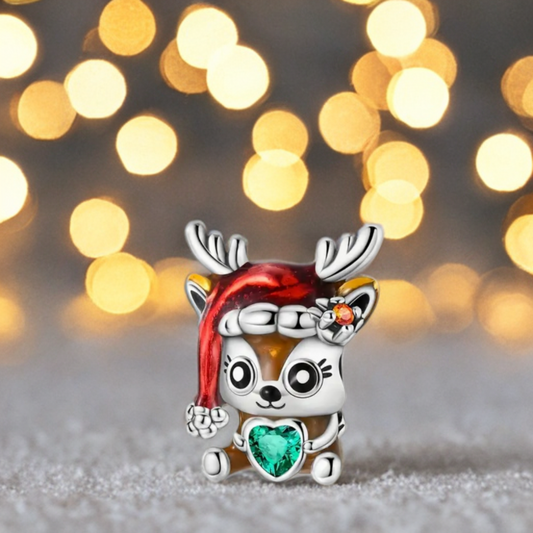 Santa's Little Reindeer Christmas Charm